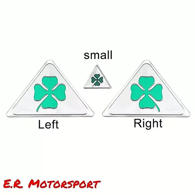 KIT 3 Stemmi Logo Quadrifoglio Verde Alfa Romeo 3