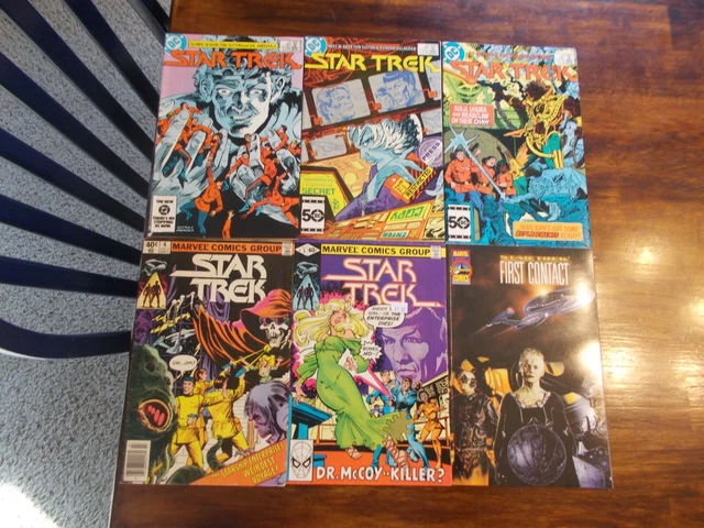DC/Marvel Comics Star Trek Lot of 6 Comics Good Condition