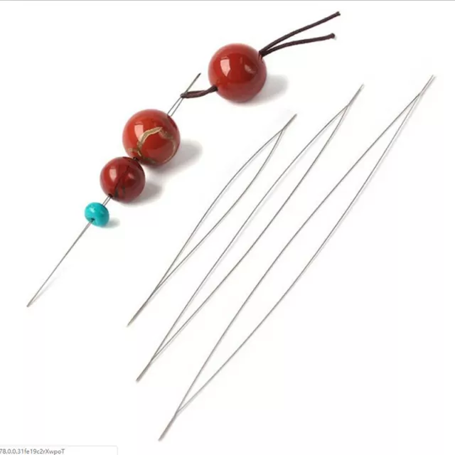 9XSteel Big Eye Collapsible Beads Needle Thread Sewing Needles Different Siz.FR 2