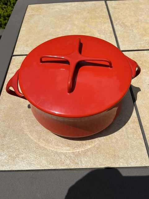 Dansk Designs Denmark Kobenstyle 2 Quart Red Enamel Sauce Pan Quistgaard JHQ