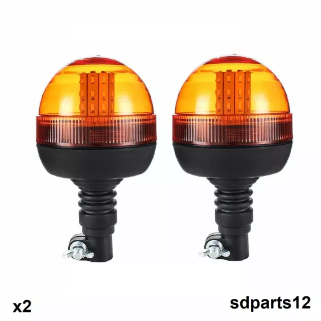 Stapel 2 Beleuchtung Warnung Blinkende Lichter LED Orange 3 Modi Flash 12-24V E9