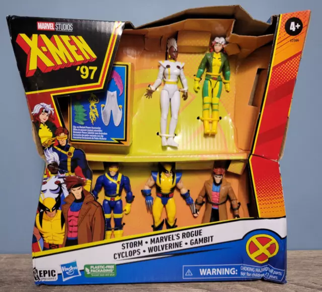 Marvel X-Men 97 Hasbro Hero 5-Pack:  Storm, Rogue, Cyclops, Wolverine, Gambit