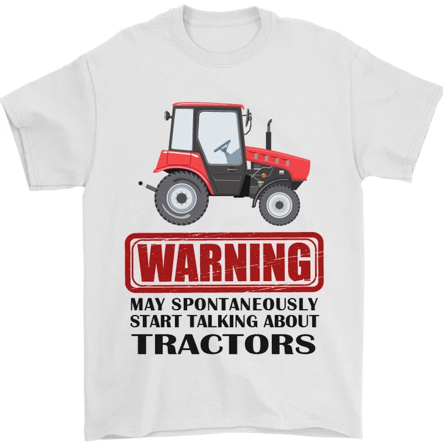 T-shirt da uomo May Talking About Tractors Funny Farmer 100% cotone
