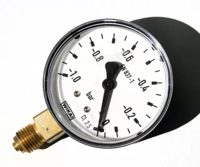 WIKA Vakuum - Manometer 0 bis -1 Bar  4. Stück - NEU -
