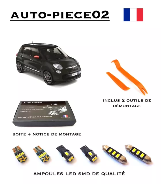 Pack FULL LED intérieur pour Fiat 500L ( à partir de 2012 )