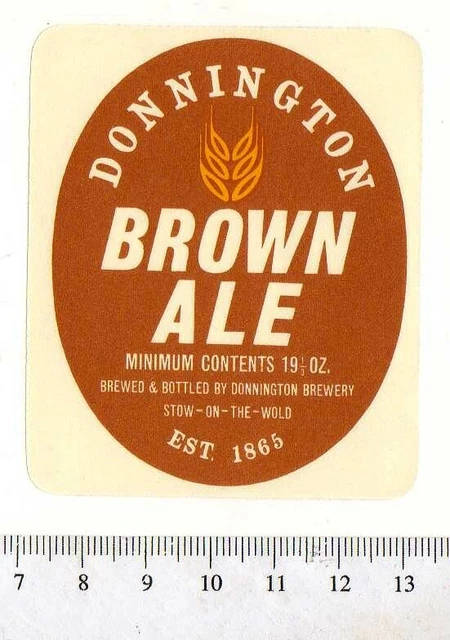 UK Beer Label - Donnington Brewery - Gloucestershire - Brown Ale (version j)