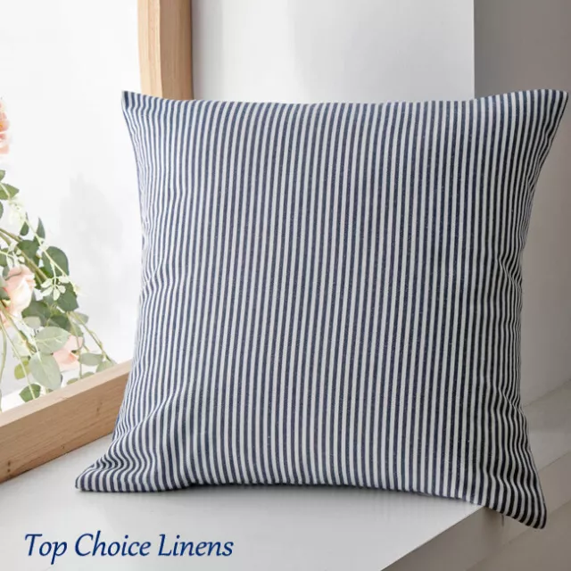 Mix Match Hamptons Navy/White Damask Geometric Embroidered Cushion Cover 2