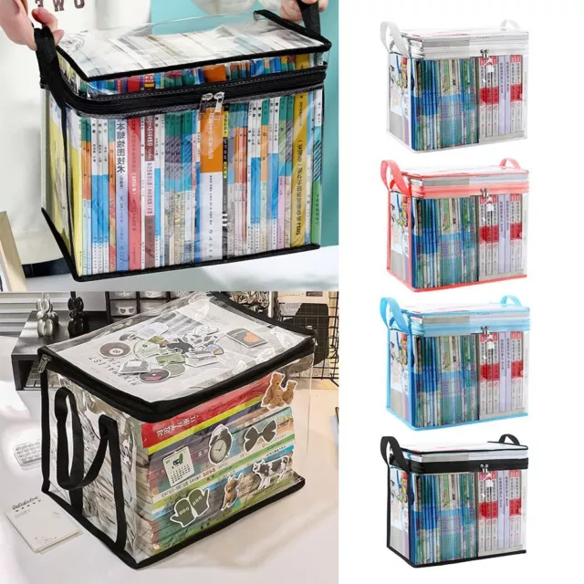 Zipper Comic Book Storage Bag Transparent Clear Pouch  Student