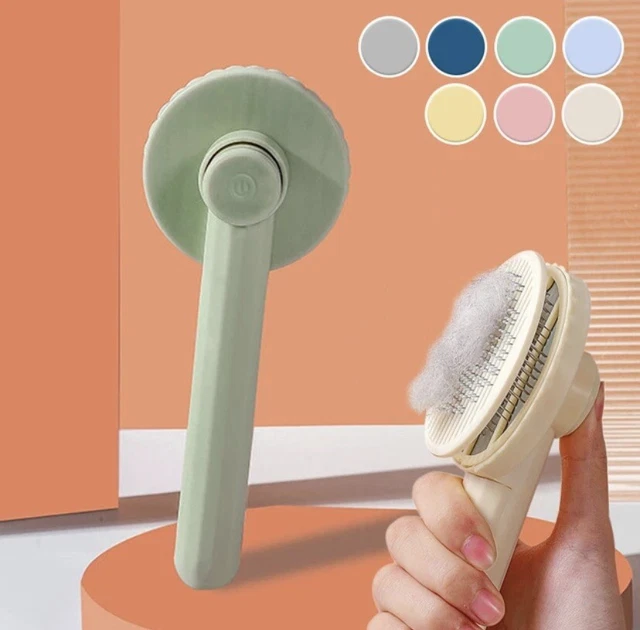 Pet Dog Cat Brush Grooming Self-Cleaning Slicker Brush Hair Massage Comb,