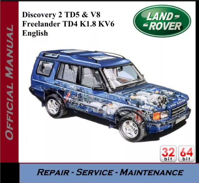 Land Rover Discovery 2 II Service & Repair Workshop Manual 1999 - 2004 on USB