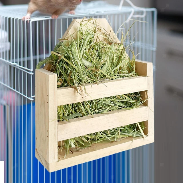 85%OFF!] Hamiledyi Rabbit Hay Feeder Rack Bunny Grass Holder Wooden