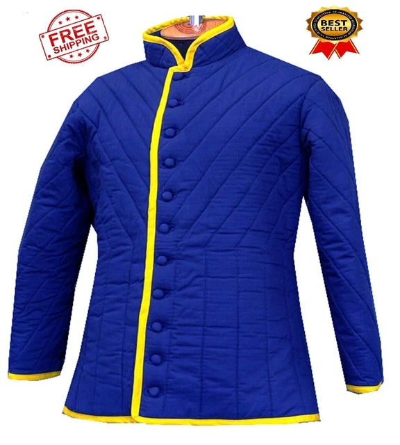 Armatura trapuntata medievale vichinga imbottita Gambeson Costume... 3
