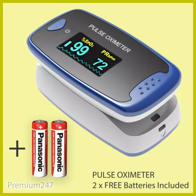 Fingertip Pulse Oximeter SpO2 Heart Rate Blood Oxygen Monitor UK CONTEC