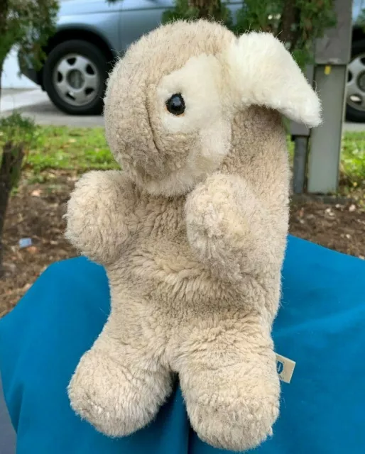 ULTRA RARE Old Style Tush Tag Vintage GUND Gray Bunny Rabbit Plush Stuffed Toy