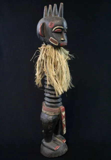 Art Africain Arts Tribaux - Statue en Bois Tchologo Senoufo Senufo - 60 Cms