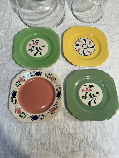 Vintage Syracuse China OPCO Old Ivory Salad Plate Pastels Flowers 8” Set of 4