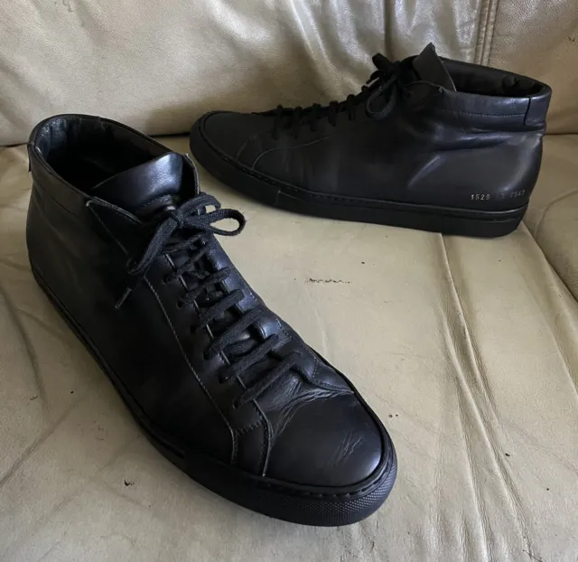 Common Projects Achilles High Top Black leather Mens Sneakers 43  - US 10 Italy