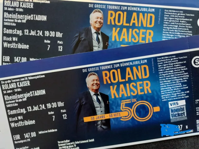 Roland Kaiser 13.Juli 2024 Köln Rheinenergiestadion W4 REIHE 7 ,  SUPER PLÄTZE