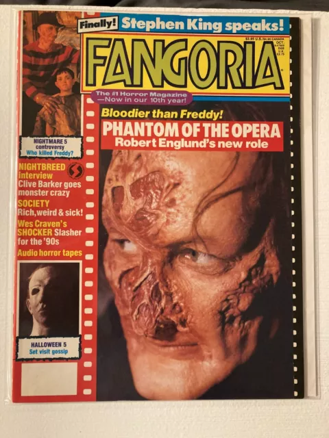 FANGORIA # 87 Horror Magazine 1989 Phantom of the Opera HALLOWEEN 5