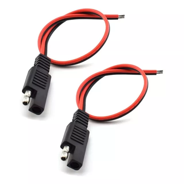 2 Pcs 18AWG SAE Extension Cable 2-Pin SAE  Connector Disconnect Plug 10A4572