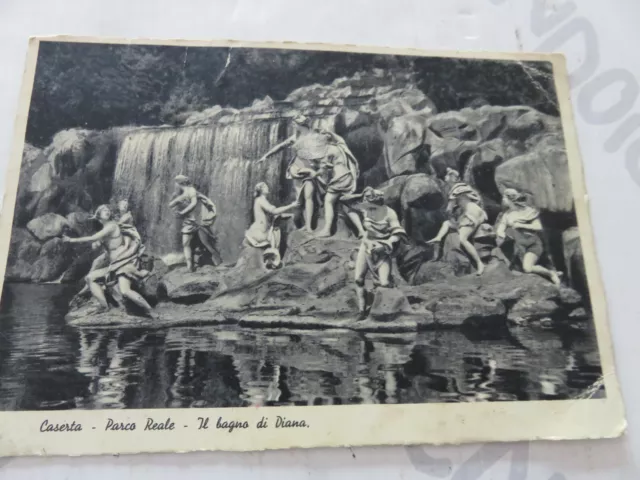 Cartolina Epoca CASERTA parco Reale il bagno di Diana Viaggiata anni 1930