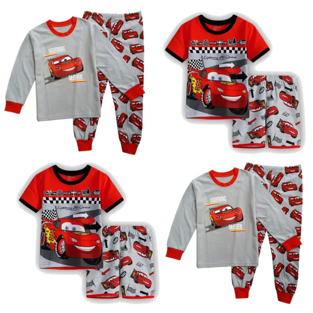 BABY BOYS CARS Pyjamas Kid Disney McQueen Sleepwear Pajamas Top