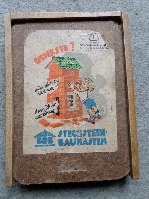 BOB STECKSTEIN BAUKASTEN Denkste DDR 50er Jahre Spielzeug Lehrbaukasten ...