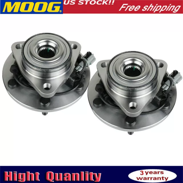 MOOG Front Wheel Bearing & Hub Pair For Infiniti QX56 Nissan Armada Titan w/ABS