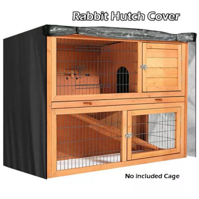 4FT Rabbit Hutch Cover Waterproof Large Double Garden Pet Cage Covers Guinea Pig