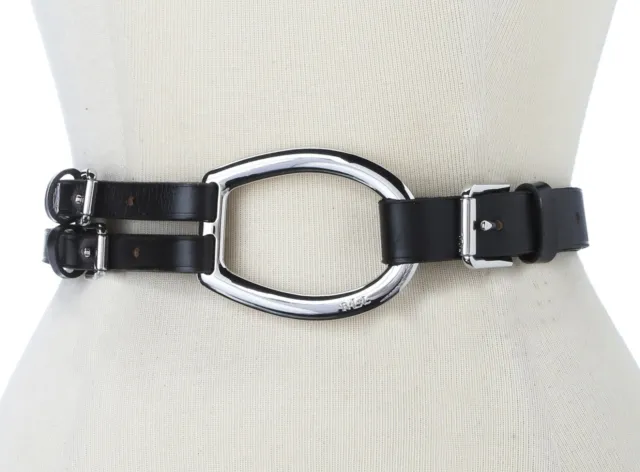 NWT Ralph Lauren Vachetta Tri-Strap Leather Belt Equestrian O-Ring Size L
