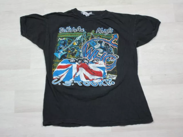 Vintage 1970's The Who Concert T Shirt (S) Parking Lot Keith Moon Tribute 79'