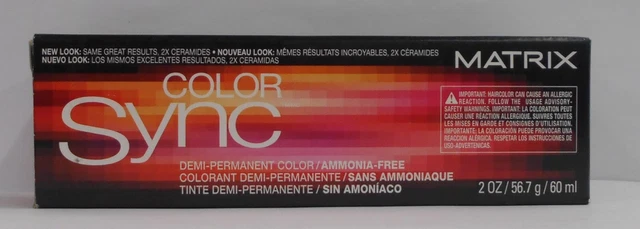 Matrix COLOR SYNC Demi-Permanent Ammonia Free Hair Color ~ Black Box ~ 2 fl. oz.