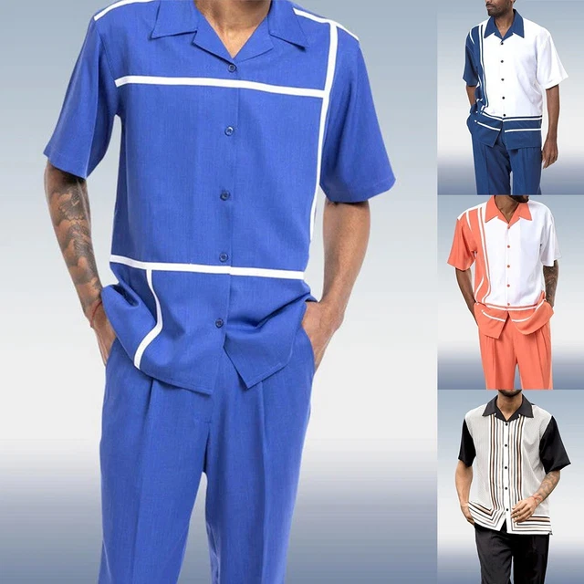 Chemise et pantalon décontractés 2 pièces élégants pour hommes parfaits pou