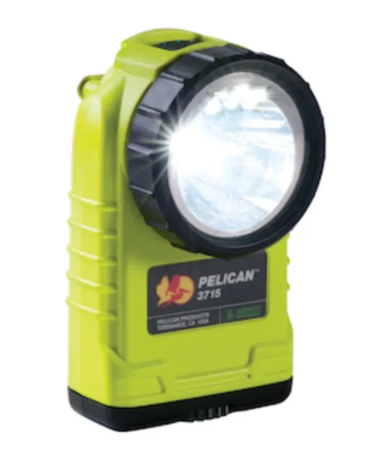 Pelican 3715 LED Emergency Light Right Angle Flashlight Firefighter. Brand New