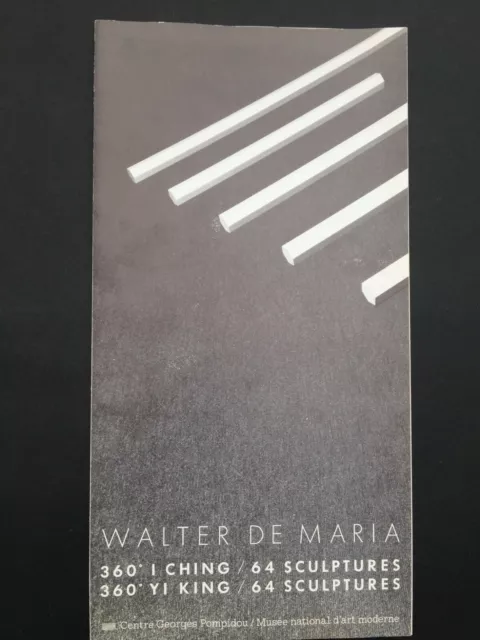 Walter de Maria plaquette exposition Centre Georges Pompidou 1981 ephemera