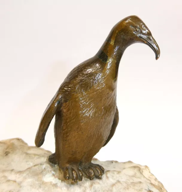 Art Decó Bronce Pingüino Firmado E. Beck KOR-1