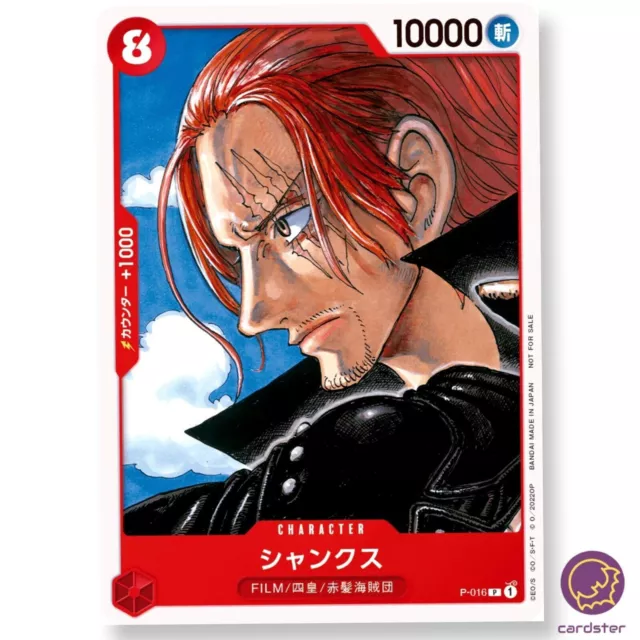 Jeu de cartes ONE PIECE Shanks P-016 Tutoriel Deck FILM RED Movie Promo Japon