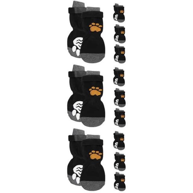 24 PCS COMPACT Coton chaussettes usistantes pour chiens de chien Protégeurs de