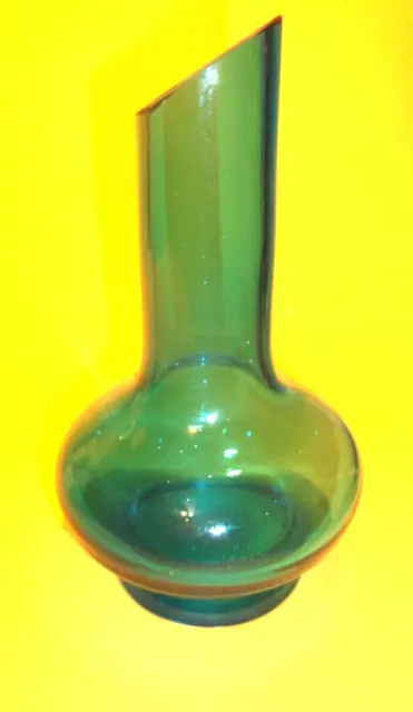 Contemporary glass  turquoise vase - Lovely piece.