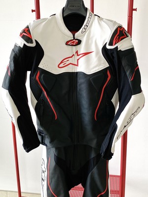 Alpinestars Tuta Alpinestars TZ-1 Intera in pelle da pista colore grigio nero taglia 50 