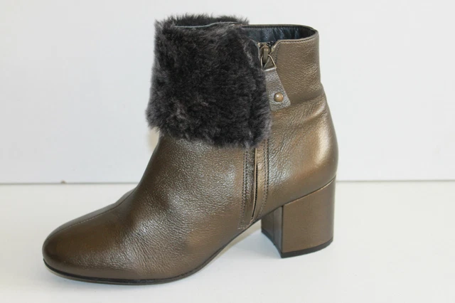 SAN MARINA  Bottines Boots Fourrées Cuir Bronze T 39 TTBE 2