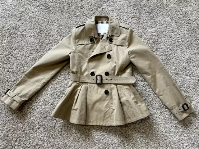 Burberry Children Girls Peplum Trench Jacket Coat size 12Y