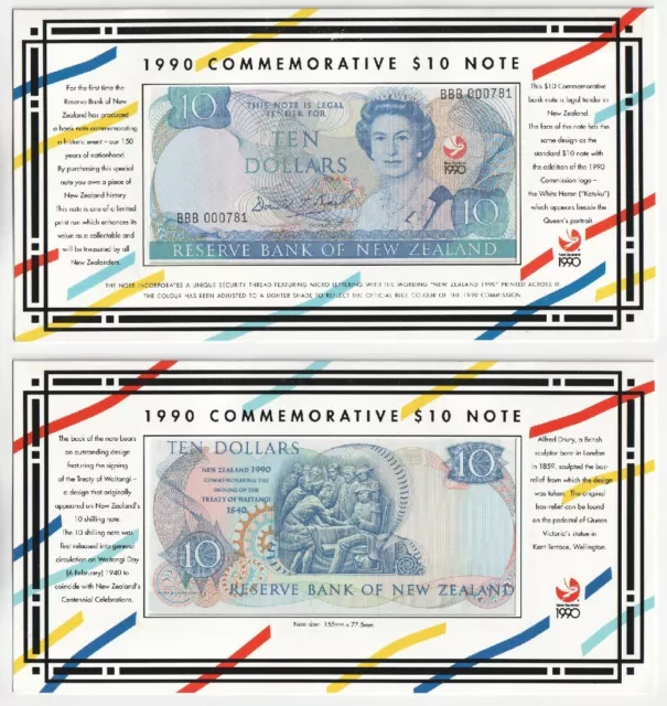 NEW ZEALAND Commemorative 10 Dollars Banknote (1990) P.176 - UNC