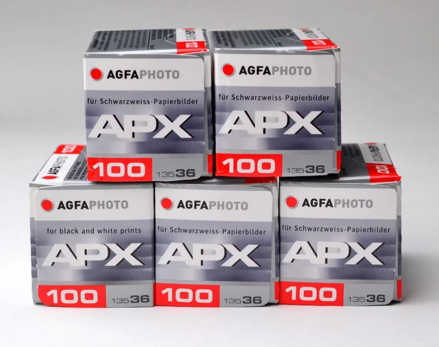 lot de 5 pellicules agfa apx 100