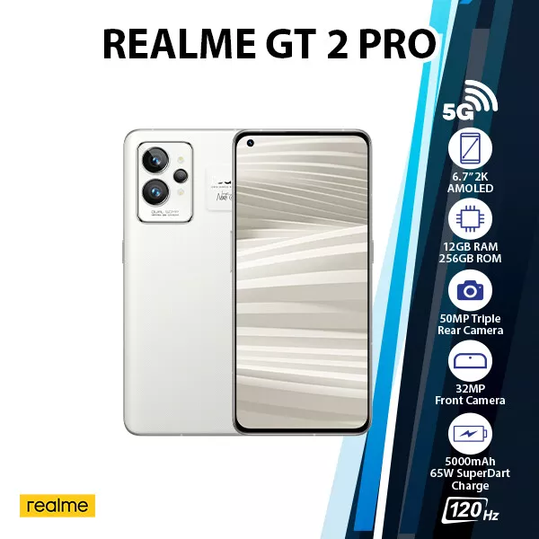 Realme GT 2 Pro 256GB 12GB RAM RMX3301 (FACTORY UNLOCKED) 6.7 50MP (Global)