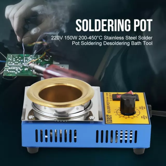 Solder Pot Soldering Desoldering Bath TitaniumPlating 110/220V 150W 200-450℃