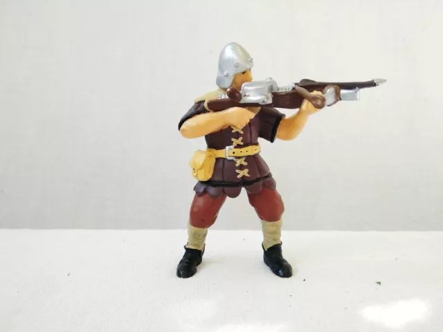 SOLDATINI PAPO KNIGHTS 39332 CROSSBOWMAN rara figura originale 8,5 cm. (2000) 2