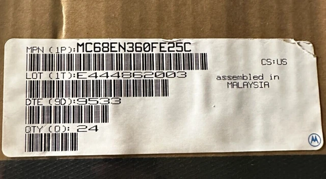 24x MC68EN360FE25C MOTOROLA DC95 QFP 240PIN Processors / Microcontroller SEALED