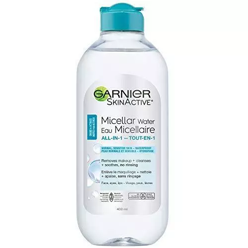 Garnier SkinActive Micellar Cleansing Water, For Waterproof Makeup, 13.5 Fl Oz