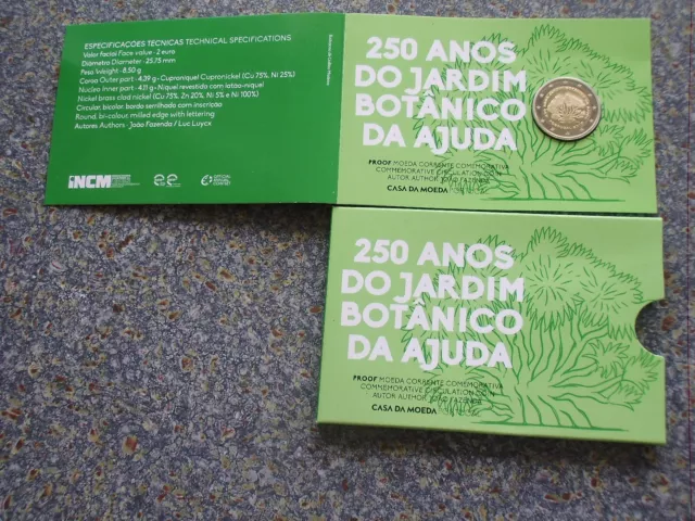 Portugal 2 Euro Gedenkmünze 2018 PP coin card Botanischer Garten Ajuda proof